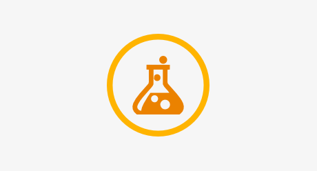 Imagem de um frasco de laboratório com produtos químicos