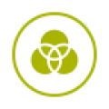 Ícone circular verde com flor amarela estilizada em fundo pretoÍcone que ilustra o amplo espectro de controle e a conveniência na proteção do potencial produtivo do algodão.