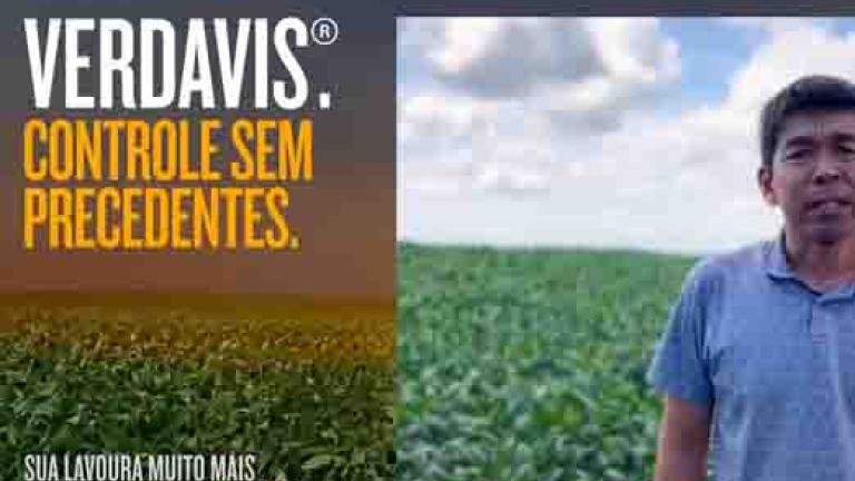 Capa do vídeo, com depoimento de um produtor que usou o produto Verdavis