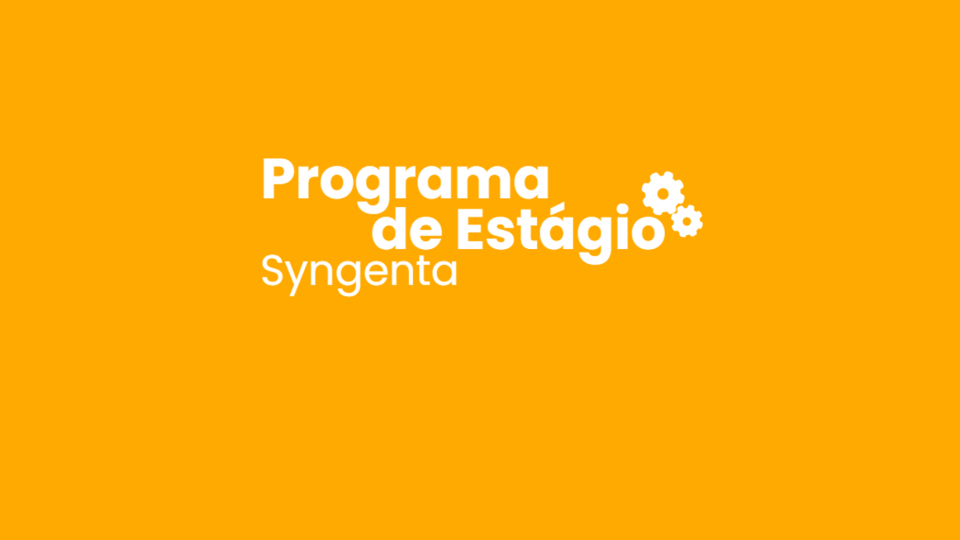 Logo do Programa Gente de Estágio Syngenta em fundo laranja