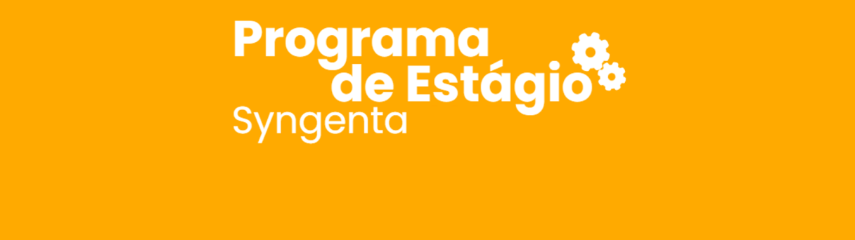 Logo do Programa Gente de Estágio Syngenta em fundo laranja