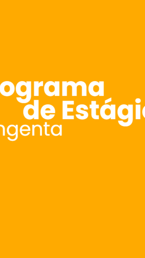 Logo do Programa Gente de Estágio Syngenta em fundo laranja
