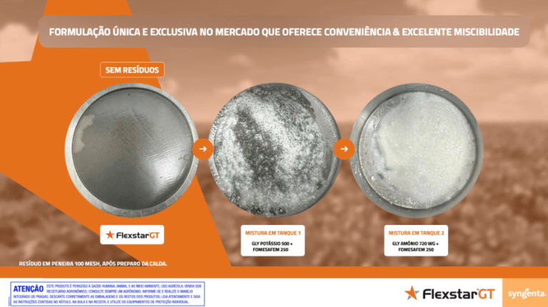 Imagens com a formulação do produto