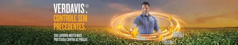 Banner do produto Verdavis inseticida acaricida para o controle de pragas da soja