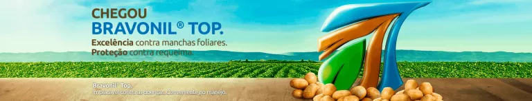 Banner do Checo Bravonil Top com logo e plantação ao fundo