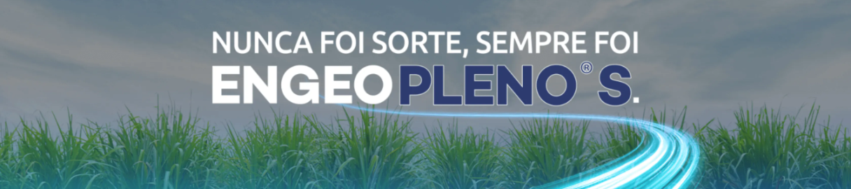 Banner do produto com texto “NUNCA FOI SORTE, SEMPRE FOI ENGEO PLENO S”