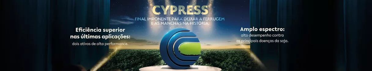 Banner gráfico do Cypress com logotipo e texto 