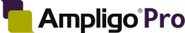 Logo Ampligo® Pro com o nome da marca.