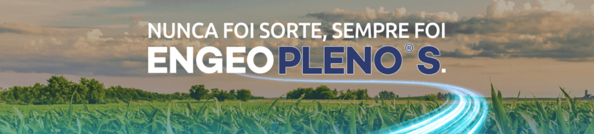 Banner do produto com texto “Nunca foi sorte, sempre foi engeo pleno S” 