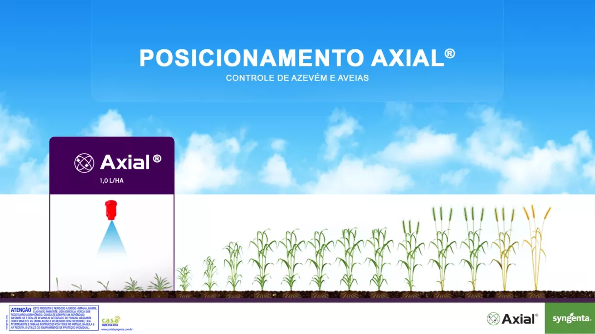 Banner do Axial sobre posicionamento axial com gráfico e plantas crescendo ao fundo
