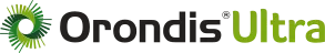 Logotipo Orondis Ultra com ícone verde à esquerda